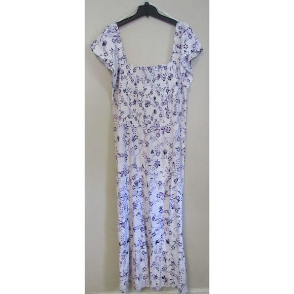 The Golden Globe Clothing Cotton Smocked Maxi Dress 1X - Picture 2 of 10